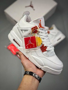 jordan 4 branco e laranja