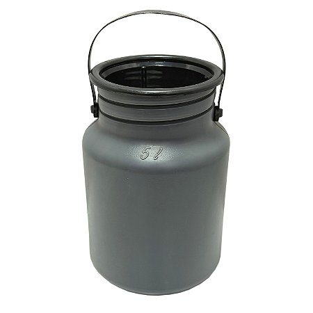 Vasilhame / Garrafão / Latão / Galão De Leite 5 Litros Com Tampa De Rosca E Alça