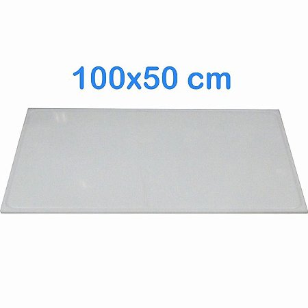 Tabua De Corte Placa (PEAD) 100x50cm Polietileno Branco
