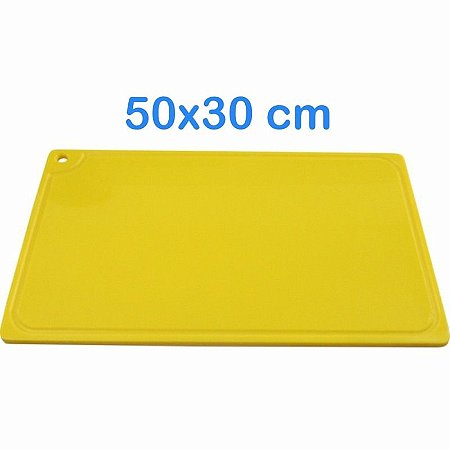 Tabua De Corte Placa (PEAD) 50x30cm Polietileno Amarelo