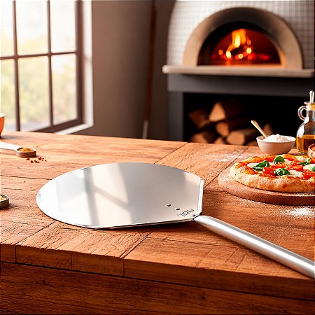 Pá De Pizza Profissional em Inox Cabo Alumínio 36cm X 150cm