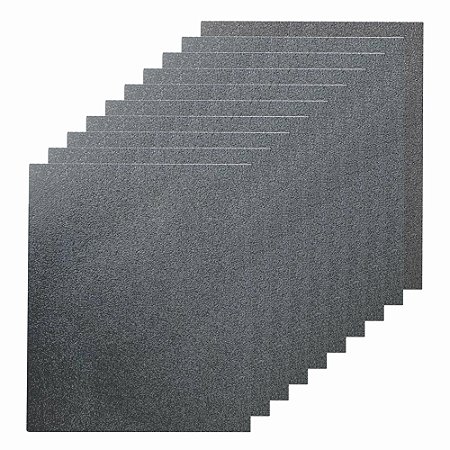 Kit com 10 Folhas de Lixa D'água Grão 60 a 600 de 225x275mm