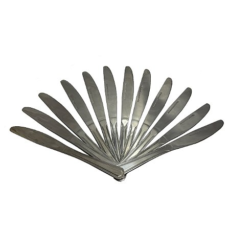 Jogo de Facas de Mesa em Inox com 12 Unidades