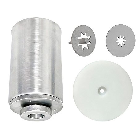 Kit com Copo Para Masseira de Churros de Engrenagem, Pead, Estrela Tradicional e Estrela de Churritos