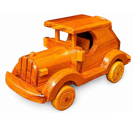 Calhambeque Em Madeira Artesanal Pequeno 21cm – Decoração, Colecionismo e Vintage.