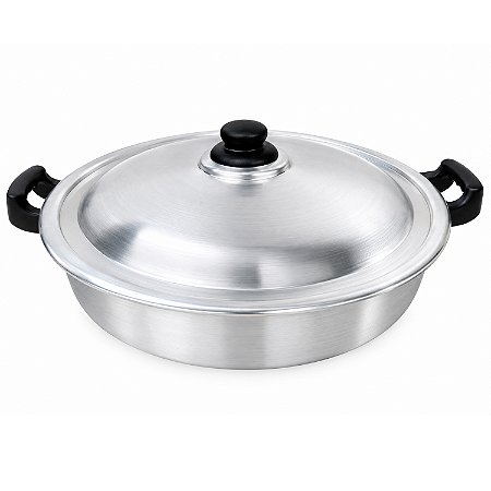 Tacho Frigideira Caçarola Paeja Alumínio 40cm Com Tampa