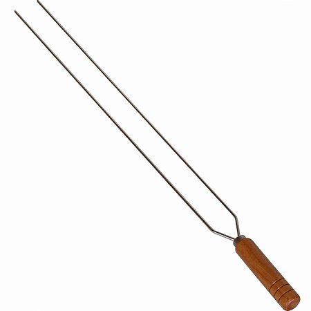 Espeto de Churrasco Duplo Cromado 70cm