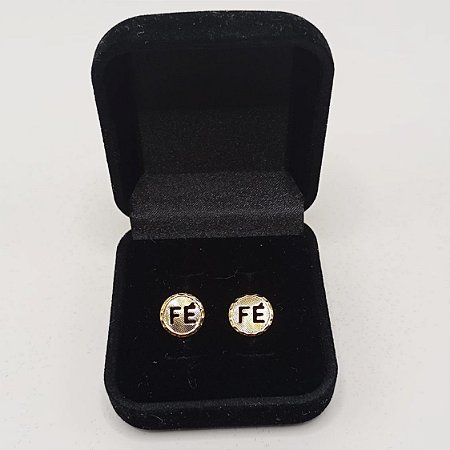 Brinco Fé banhado Ouro