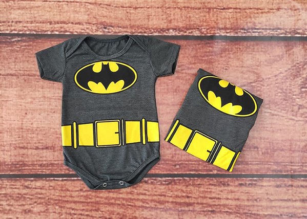 Body Infantil Bebê Fantasia Batman Super Herói Festa - Agridoce Kids