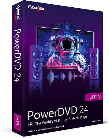 CyberLink PowerDVD 24 Ultra | Software de Blu-ray, DVD e reprodutor de mídia | Reproduz praticamente qualquer formato de arquivo