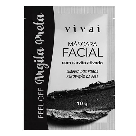 Vivai - Máscara Facial Argila Preta - Renova a Pele e Poros