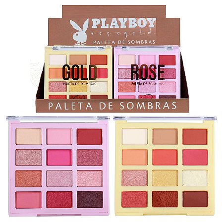 Playboy - Paleta de Sombras Rose e Gold HB100319 - 12 Unid