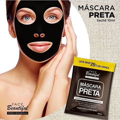 Face Beautyful - Máscara Negra para Cravos, Espinhas e Manchas  ( 50 Unidades )