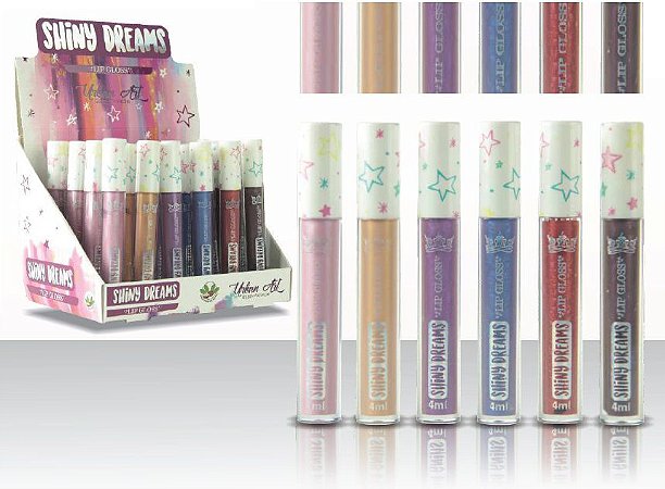 Lançamento!! Lip Gloss Shine Dreams Queen ( Display com 24 Unidades )