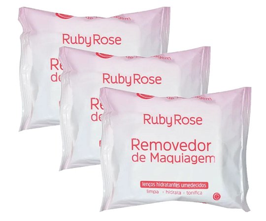 Ruby Rose - Display Novo Lenço Demaquilante  HB200 ( 12 Pacotes )