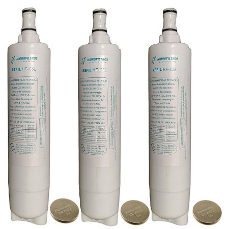 Kit 3 Refil Filtro Compatível Com Purificador Consul Facilite E Bem Estar CPB34 CPC30 CPC36 CPC35 CPC31