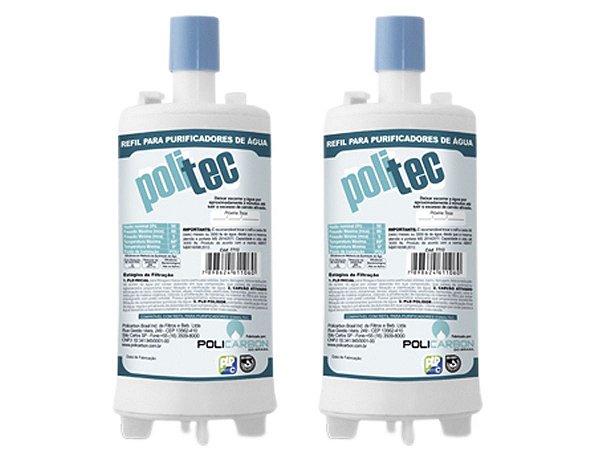 Kit 2 Filtro Refil Purificador Agua Esmaltec Acqua 7 Purágua Compatível