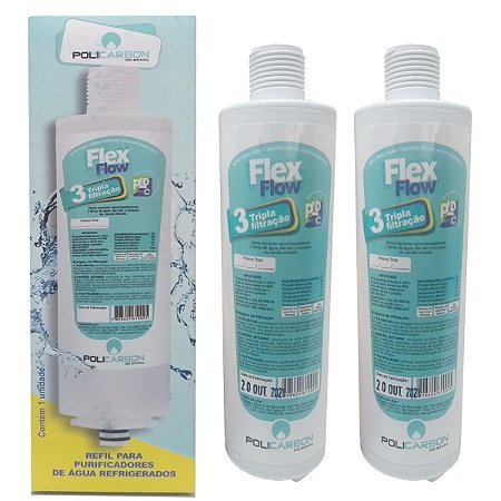 2 Filtro Refil Purificador Água Libell Acqua Flex Press Side Compatível