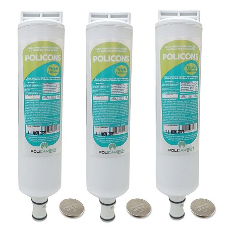 Kit 3 Filtro Refil Consul Compatível Purificador Bem Estar CPC30 CPC35 CPC36 CPC31 CPB34 CIX01 CIX06