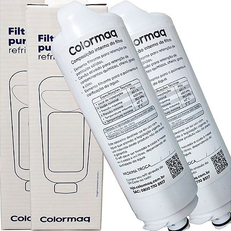 Kit 2 Filtro Refil Colormaq Acqua Purificador CPUHEVABAN CPUELSABEN CPUHEVABBN CPUHEVACBN