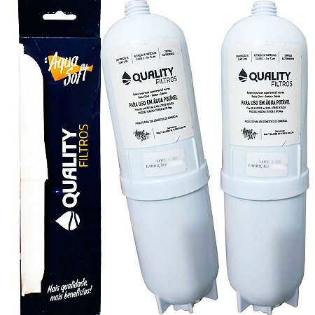 Kit 2 Filtro Refil Aqua Soft Compatível Purificador Água Soft Everest Plus Star Slim Fit Baby