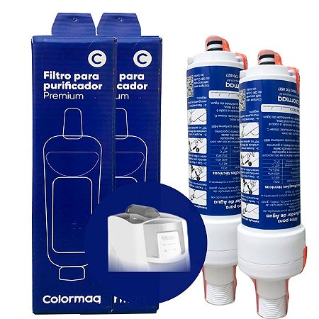 KIT 2 Filtro Refil Colormaq Premium Antigo Purificador Original