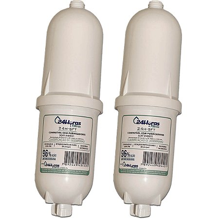 Kit 2 Filtro Refil Soft Everest Compatível Vela 2em1 Purificador de Água