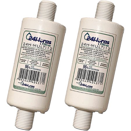 Kit 2 Filtro Purificador Água Universal Rosca de 1/2" Refil Adaptação Fácil