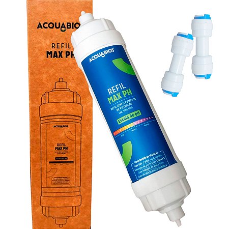 Filtro Refil Pré-Filtração Água Alcalina Universal para Purificadores de Água MAX PH
