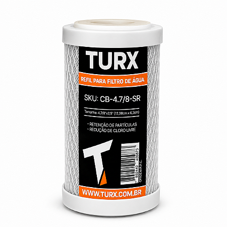 Filtro Refil Carbon Block 4.7/8" Compatível Aqualar Bella Fonte 3m Impac