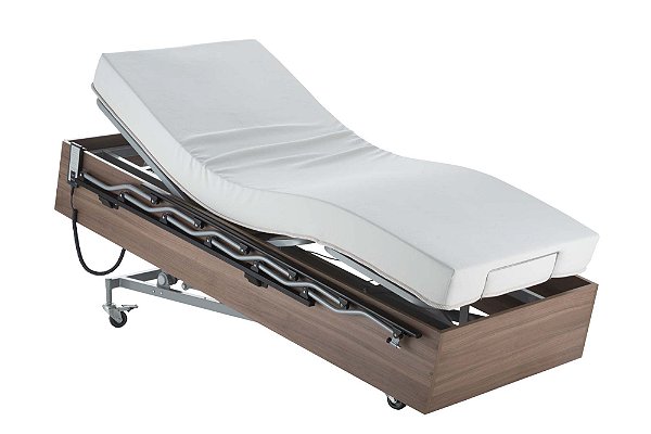 Cama Residencial Motorizada com Trendelemburg Turim 2068 com Rodízios.