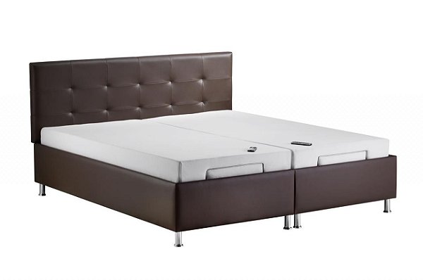Cama Casal NBTECH Queen Motorizada Fixa Trieste, com cabeceira e Colchão com Massagem