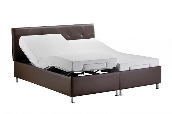 Cama Casal Queen Motorizada Trieste com Cabeceira e Colchão