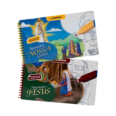 Combo Aquabooks de Natal (Aparições de Nossa Senhora + Nascimento do Menino Jesus)