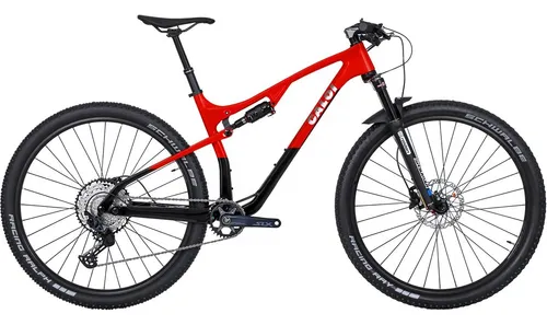 Caloi Elite FS Carbon 12v Full Suspension 29 | Vermelho/Preto