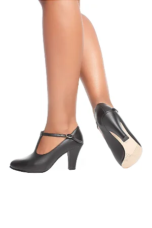Sapato Character Preto Salto 7,5cm Só Dança CH55