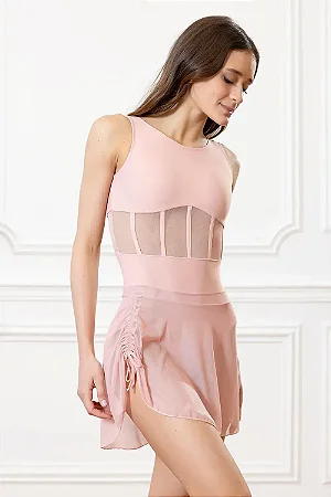 Saia Adulto Luciana Sagioro - Rosa Romântico - Só Dança LS41