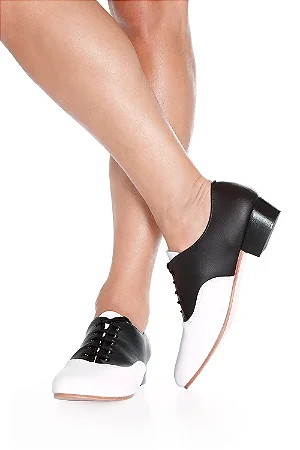 Sapato Masculino para Dança de Salão Preto e Branco – Só Dança S100