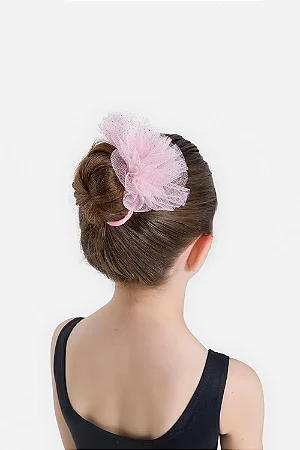 Pompom para Cabelo Infantil em Tule - Só Dança SD2539