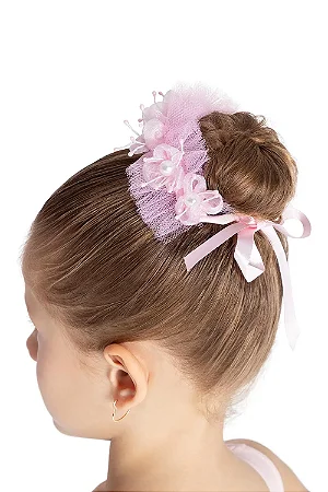 Arranjo para Cabelo Tule com Pérolas - Só Dança SD760