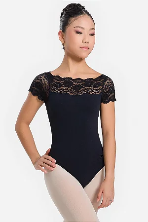 Collant Adulto Heloise em Supplex com Renda – Só Dança SD766