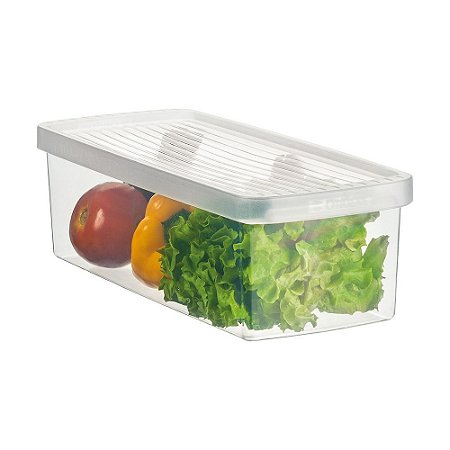 Caixa ORDENE Para legumes e Saladas -Tamanho P-Cor TRANSPARENTE