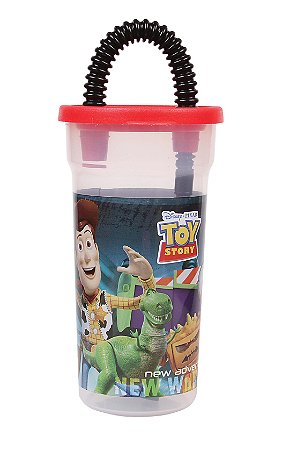 Copo com canudo da coleção TOY STORY-440ML-Babygo