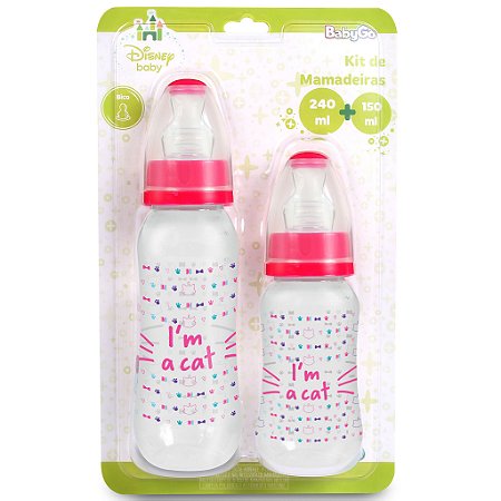 Kit Mamadeiras MARIE-240ml + 150ml ORTO Silicone-Babygo