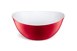Tigela Plástica para alimentos-1.100ML-Cor Vermelha-SANREMO