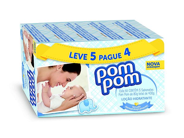 KIT POM POM Sabonete HIDRATANTE 80G L5/P4