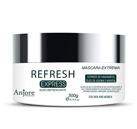 Máscara Refresh Anjore 300gr Hidratação Profunda Controle da Oleosidade e Estímulo ao Crescimento