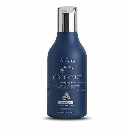 Shampoo Hidratante Cocoanut Anjore 300ml com Óleo de Coco Óleo de Monoi Hidratação Nutrição Imediata