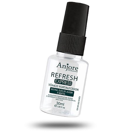 Tônico Fortalecedor Capilar Refresh Express Anjore 30ml com Biotina e Mentol Crescimento Acelerado