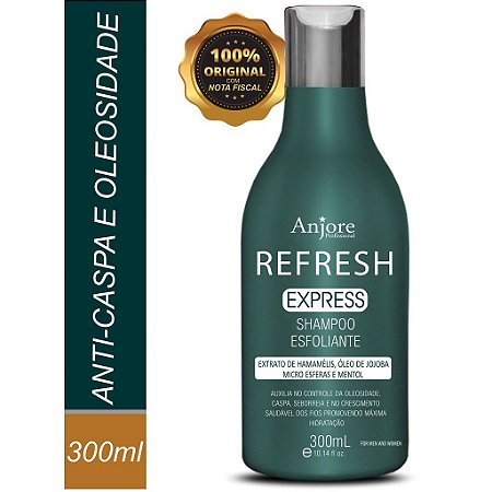 Shampoo Esfoliante Refresh 300ml Anjore Anti Queda e Caspa